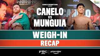 CANELO vs MUNGUIA Weighin Recap  CaneloMunguia [upl. by Fidelis121]