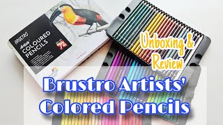 Unboxing Brustro Artists Colored Pencils  Swatch Test and Honest Review brustro [upl. by Eecats]