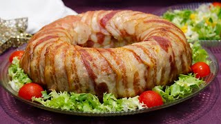 ROSCA DE CARNE Y BACON 🌟 ESPECIAL CENA DE NAVIDAD 🎄 [upl. by Kalasky]