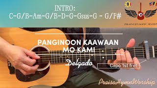 Panginoon Kaawaan Mo Kami  Delgado  fingerstyle Intro plucking amp strumming w guitar chords [upl. by Jemma]