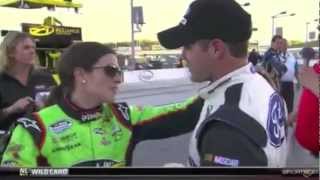 Ricky Stenhouse Jr and Danica Patrick PostRace Hug [upl. by Feola]