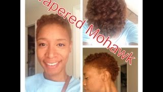 TWA Hair Styles  Tapered Mohawk with Perm Rods [upl. by Weyermann30]