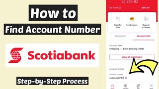 View Account Number Scotiabank  Find Scotiabank Account Number  Scotia Account Details [upl. by Arawaj560]