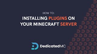 DedicatedMCio  How to install Plugins [upl. by Ateuqal]