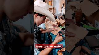 Cowboy Makes Fancy Leather Wallet cowboys leathercraft leather [upl. by Onida]