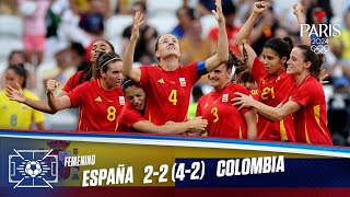 Highlights amp Goles España vs Colombia 22 42  Cuartos de Final  Juegos Olímpicos París 2024 [upl. by Ibib]