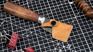 Leathercraft Skiving Knife Sheath DIY  3 min crafts [upl. by Dylan]