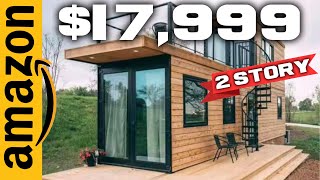 Affordable TwoStory Prefab Tiny Home on Amazon  ReadytoMove Flat Pack House [upl. by Shalne]