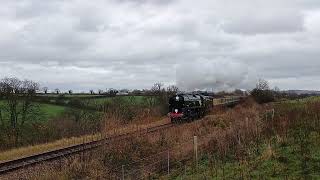 Clan Line 350028 on the Sherborne Christmas Carol [upl. by Yahsed]