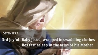 December 7 Baby Jesus wrapped in swaddling clothes lies fast asleep in the arms of his Mother [upl. by Ramey]