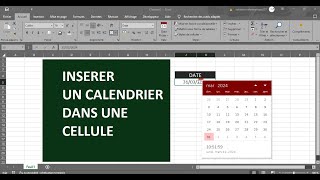 Insérer un calendrier dans une cellule [upl. by Ahsoek]