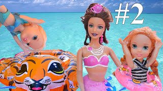 Anna and Elsa Toddlers take Swimming Lessons Turtle Pool Mermaids Ariel  2 Toys In Action I Ep 85 [upl. by Yasdnyl]