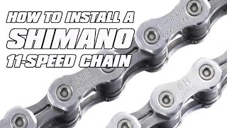 How to Install a New 11 Speed Shimano Chain on Your Bicycle  Bike Maintenance [upl. by Norrahs222]