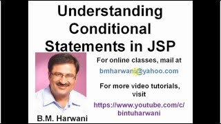 Understanding Conditional Statements In JSP Java Server Pages In Hindi [upl. by Reinert640]