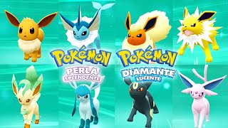 Come ottenere TUTTE le EEVEELUTIONS in Pokémon Diamante Lucente e Perla Splendente [upl. by Sorcha375]