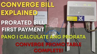 CONVERGE BILLING EXPLAINED PRORATED BILL  FIRST PAYMENT [upl. by Cedar]