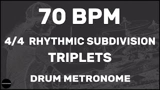 Triplets  Drum Metronome Loop  70 BPM [upl. by Enoryt36]