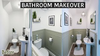 EXTREME SMALL BATHROOM MAKEOVER  Decorate with me [upl. by Adnuhsor448]