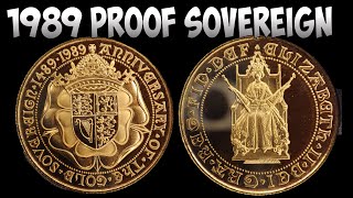 1989 Gold Proof Sovereign £2 [upl. by Alsworth800]