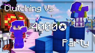 Clutching Against A 4000 Star Party  Hypixel Bedwars [upl. by Friedlander799]