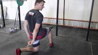 Hip Flexor stretch with band [upl. by Flossi344]