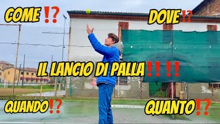 IL LANCIO DI PALLA NEL SERVIZIO🎾‼️ COME⁉️ DOVE⁉️ QUANDO⁉️ QUANTO⁉️ [upl. by Ayvid23]