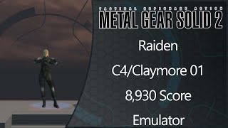 MGS2 HD Edition  X360 Emulator  Raiden  Weapon  C4Claymore  Level 01  8930 Score [upl. by Llewop]