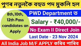 PWD Department New Vacancy 2024PWD Department Jobs Online ApplyHow To Apply PWD Department [upl. by Petrie728]