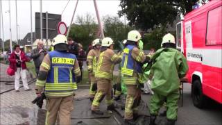 Gefahrgutübung Feuerwehr Quickborn EinsatzfahrtEinsatzstelle [upl. by Martina]