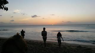 The Sunset  Fitts Village Beach St James Barbados IL Tempio Restaurant [upl. by Acinoryt]