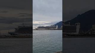 Princess Cruises Ship Caribbean Princess In Port in Salerno Italy [upl. by Ashti792]