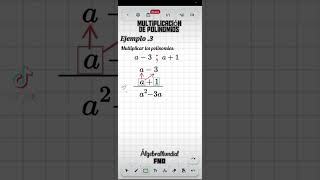 Multiplicación de Polinomios Ejemplo 3 algebra matematicas multiplicación polinomios [upl. by Ainot]