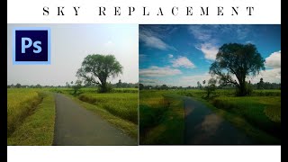 How to change the sky in Photoshop CS6 Tutorial  Sky Replacement  Photoshop Tutorial [upl. by Harriett]