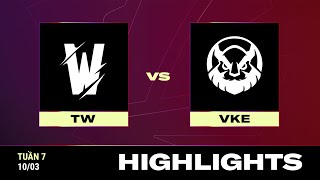 HIGHLIGHT  TW vs VKE  VCS 2024 MÙA XUÂN  Tuần 7  1003024 [upl. by Rosemaria]