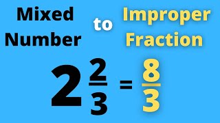 Convert a Mixed Number to an Improper Fraction [upl. by Robillard914]