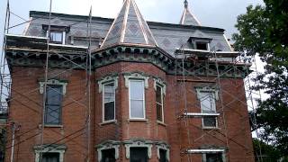 Second Empire Victorian  slate roof and mansard restoration [upl. by Tisbee]