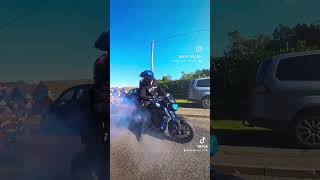 Epic Yamaha Burnout in Action [upl. by Wahlstrom]