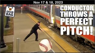 CONDUCTOR THROWS A PERFECT PITCH 5 JUMPERS FROM A PLANE JINGLE BELLS [upl. by Acessej920]