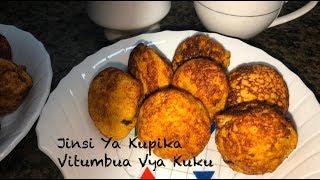 Jinsi Ya Kupika Vitumbua Vya Kuku  chicken balls [upl. by Kristina]