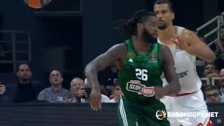 Mathias Lessort 42 PIR career high 💪Panathinaikos  Monaco 8863 [upl. by Adda919]