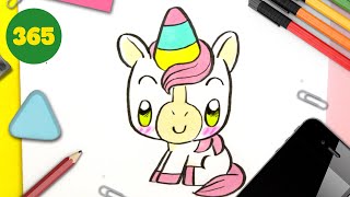 Comment Dessiner une Licorne Kawaii  Étape par Étape 🦄 [upl. by Lledner]