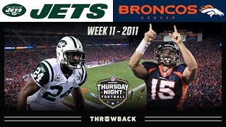 MileHigh TebowMania on TNF Jets vs Broncos 2011 Week 11 [upl. by Perpetua]