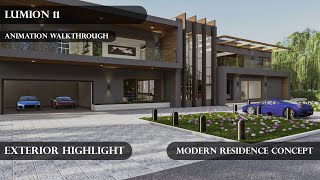 Modern Residence Concept Design Exterior Highlight│Lumion 11│Animation Walkthrough [upl. by Muire888]