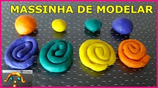 COMO FAZER MASSINHA DE MODELAR CASEIRA PLAY DOH SUPER MACIA [upl. by Enneles399]