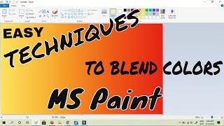 29 SECONDS HOW TO BLEND COLORS IN MS PAINT [upl. by Rivera]