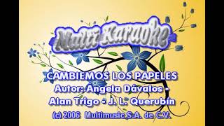 Cambiemos los papeles karaoke Los Horoscopos de Durango [upl. by Nowujalo]