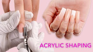 Acrylic Nails for Beginners💅  Shaping  Surface Work  Sealing the Cuticle 🤯 33 [upl. by Gracye]