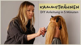 DIY Strähnen mit KAMM 💛 Schöne dezente Aufhellung der Haare  Technik amp Anleitung Kammsträhnen [upl. by Norat125]