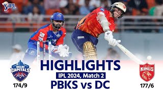 PBKS vs DC IPL 2024 Match Highlights Delhi Capitals vs Punjab Kings Today Match [upl. by Enelec]