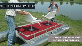 Pond King Patriot Fishing Pontoon Boat [upl. by Warrin]